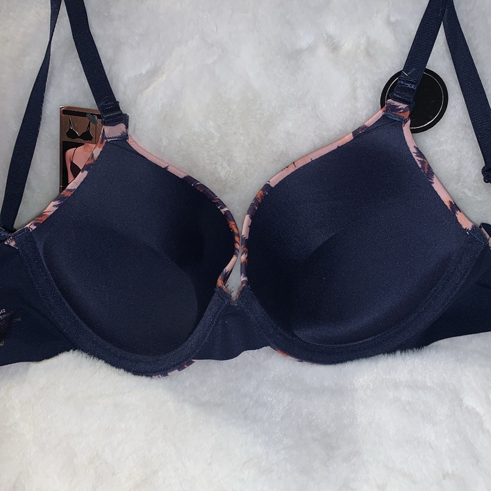 🦜 YMI Pink Animal Print Push-Up Bra NWT 34B - Picture 6 of 9